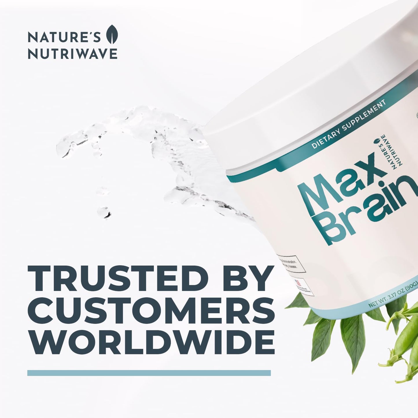 Nature’s NutriWave Max Brain Powder – Baobab, Konjac & Spermidine, 3.17 oz