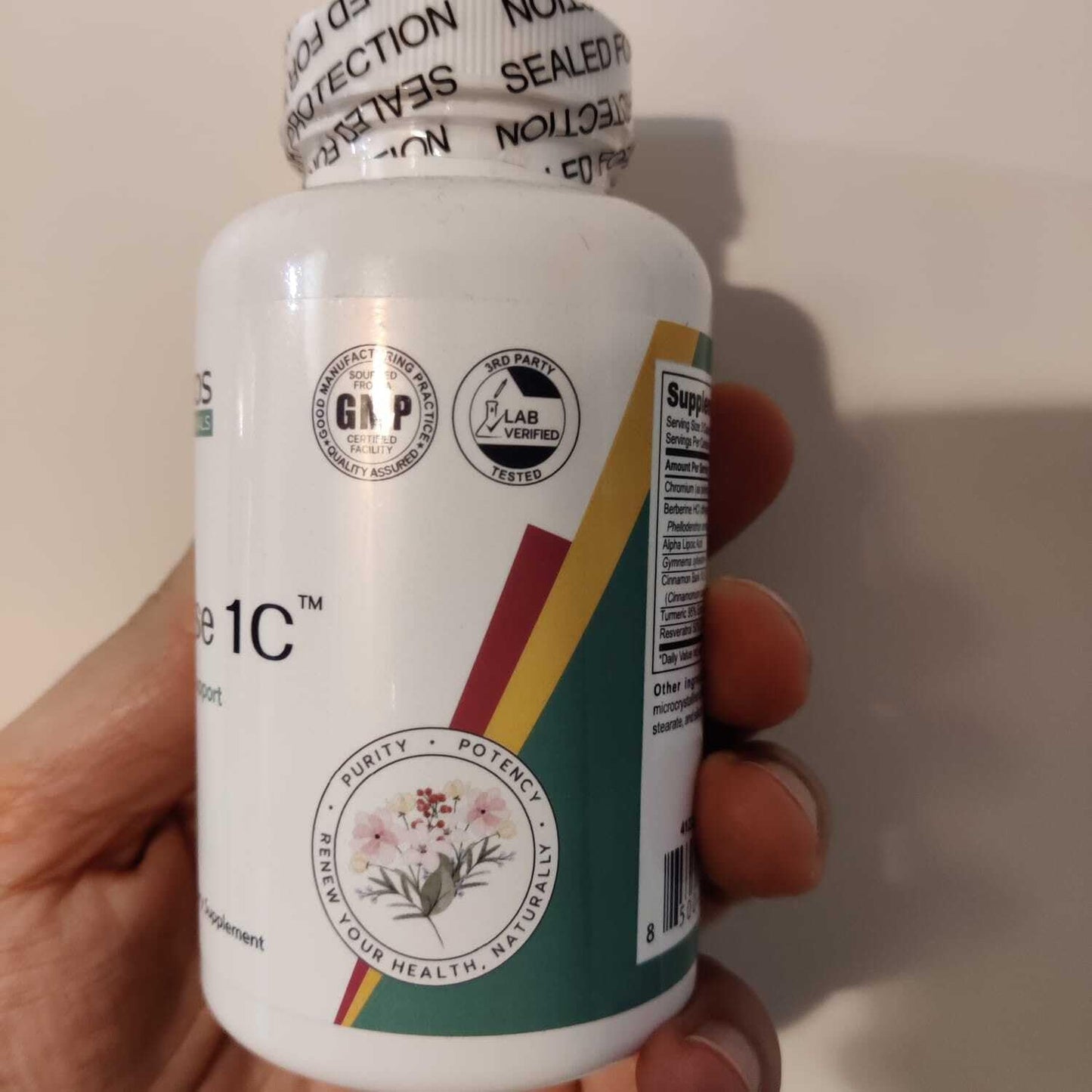 Logos Nutritionals FitCose 1C Berberine, Chromium & Cinnamon Capsule, 90 Capsules