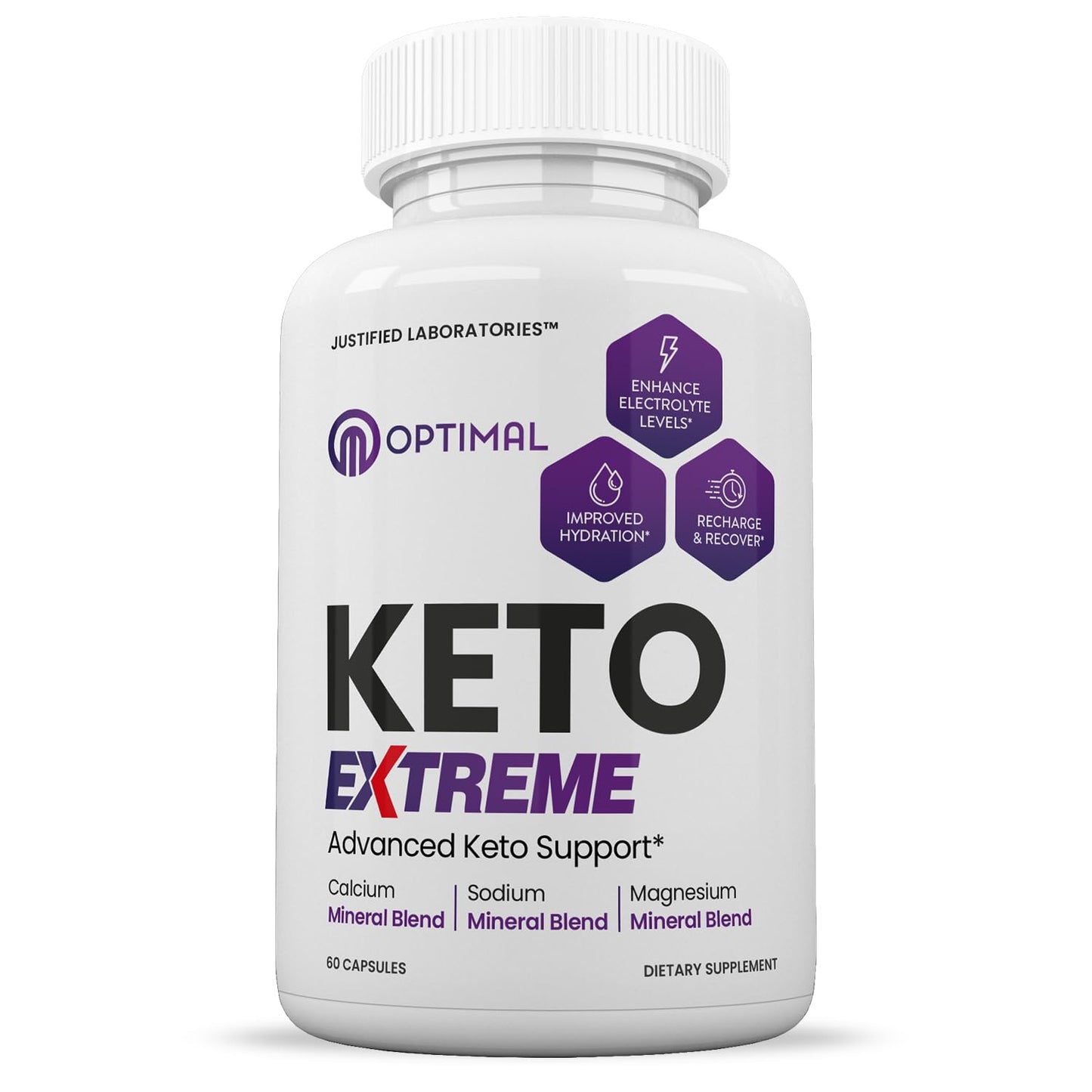 Justified Laboratories Optimal Keto Extreme Capsules 1675mg, 120 Count