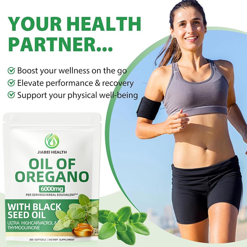 VitaCoeur Oil of Oregano 6000mg Capsules, 300 Capsules