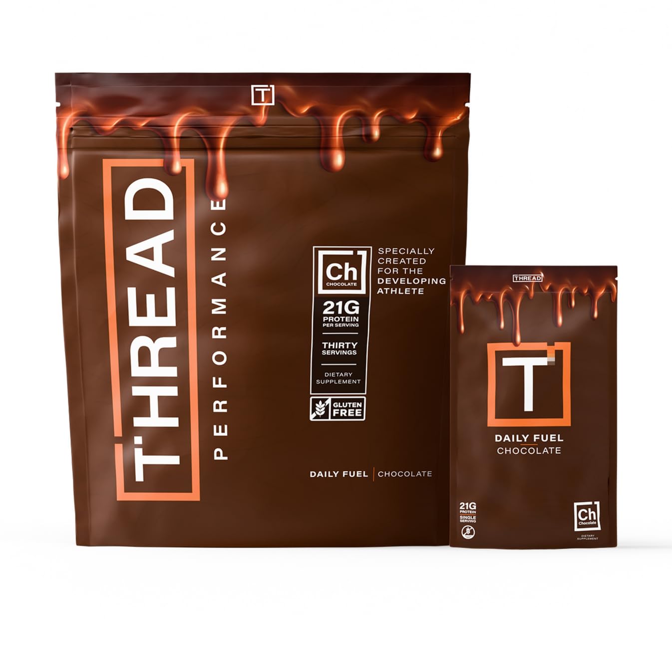THREAD Performance Daily Fuel - Chocolate Brownie Whey Protein Powder, 30 Servings
