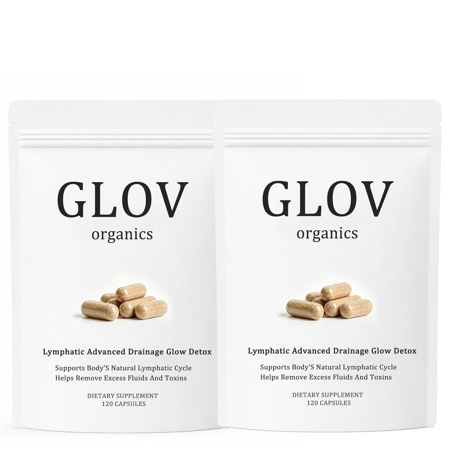 Glov Organics Lymphatic Advanced Drainage Glow Detox Wellness Formula Capsules 1