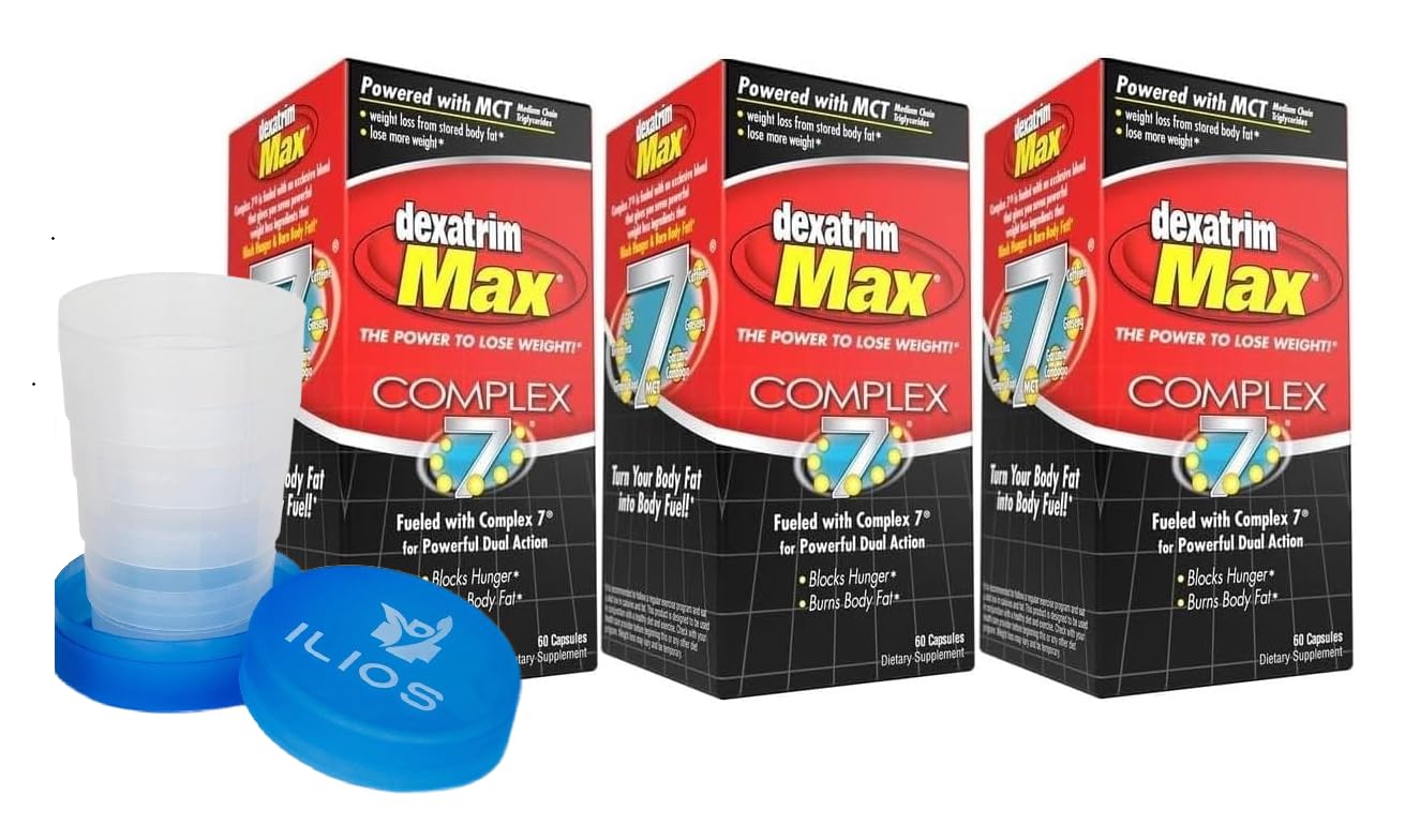 ILIOS Dexatrim Max Appetite Suppressant for Weight Loss Capsules, 3-Pack