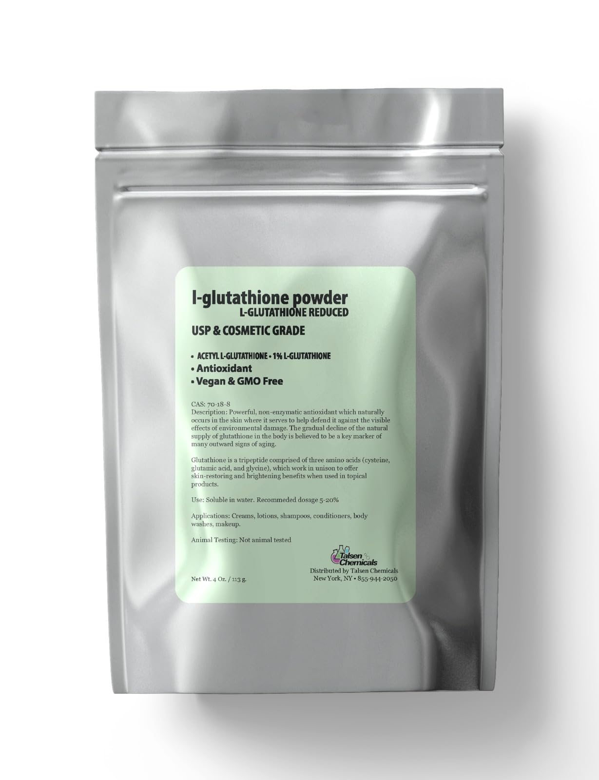 Talsen Chemicals Reduced L-Glutathione Powder, 4 Ounce