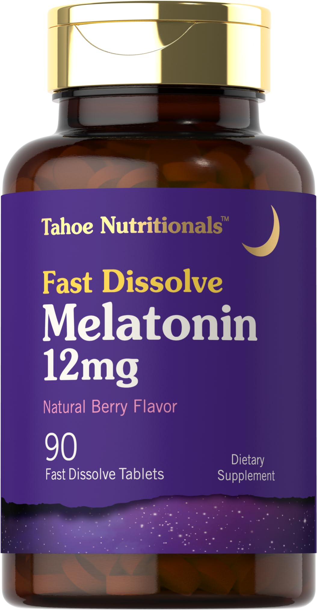 Tahoe Nutritionals Melatonin 12mg Fast Dissolve Tablets 90 Count