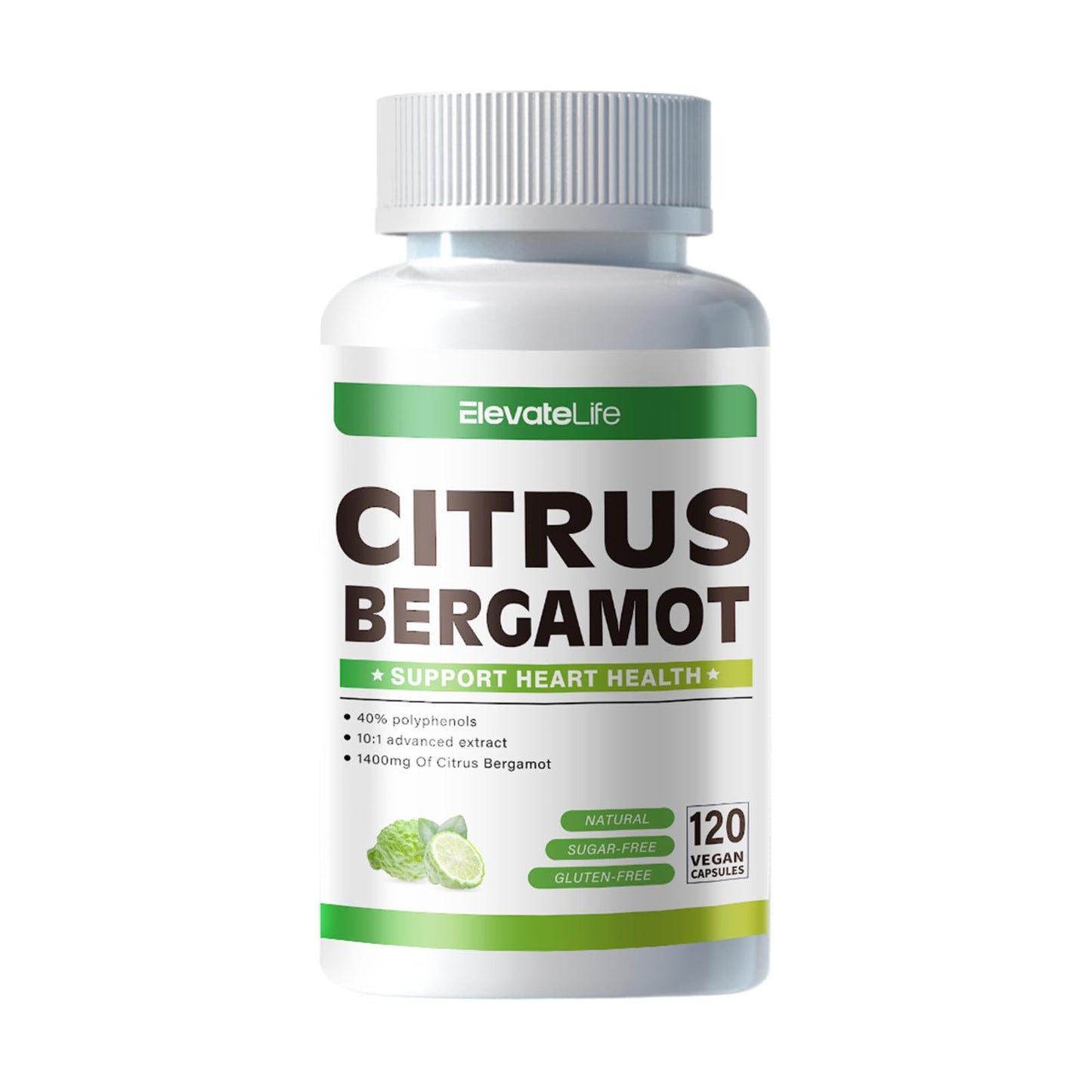 ElevateLife Citrus Bergamot 1400mg Capsules, 120 Count