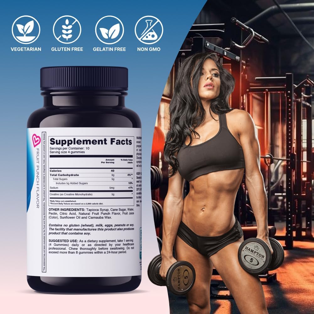 LIVS Creatine Monohydrate Gummies 80 Count