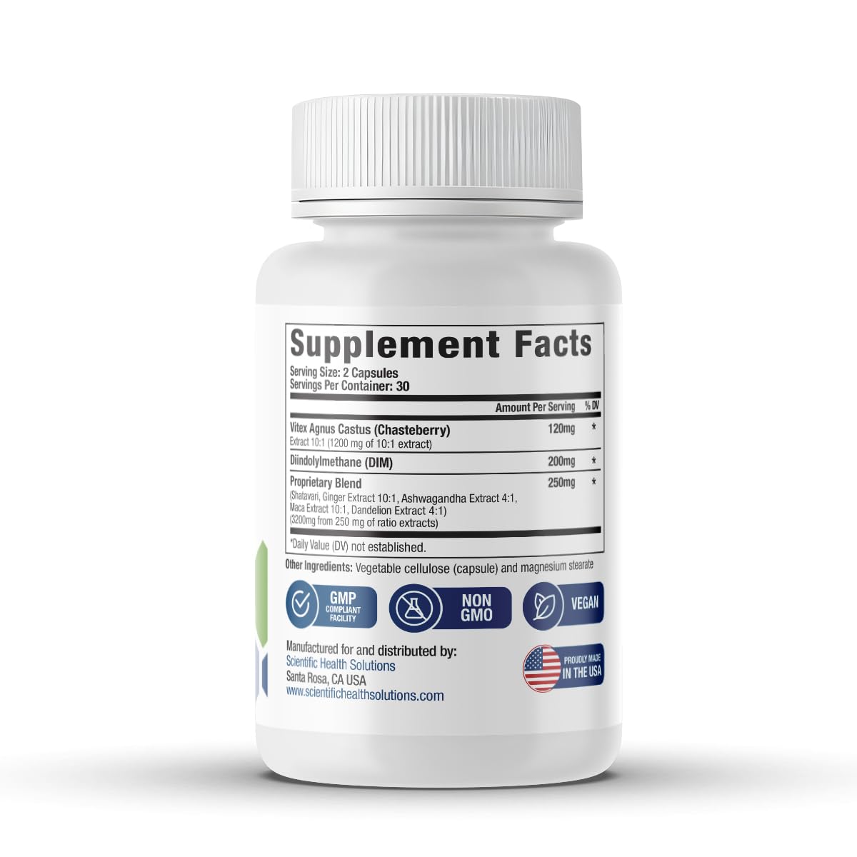 Scientific Health Solutions Vitex + DIM + Shatavari Hormone Balance for Women PMS Support, 60 Capsules