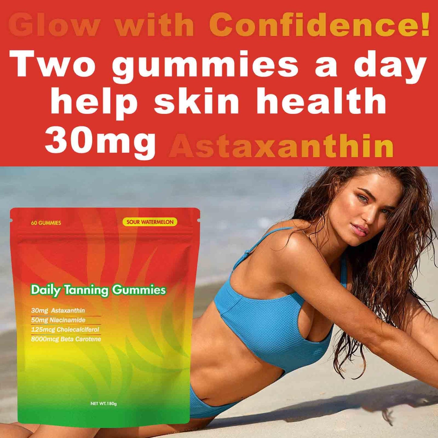 Fuxvao Daily Tanning Gummies 1 Count