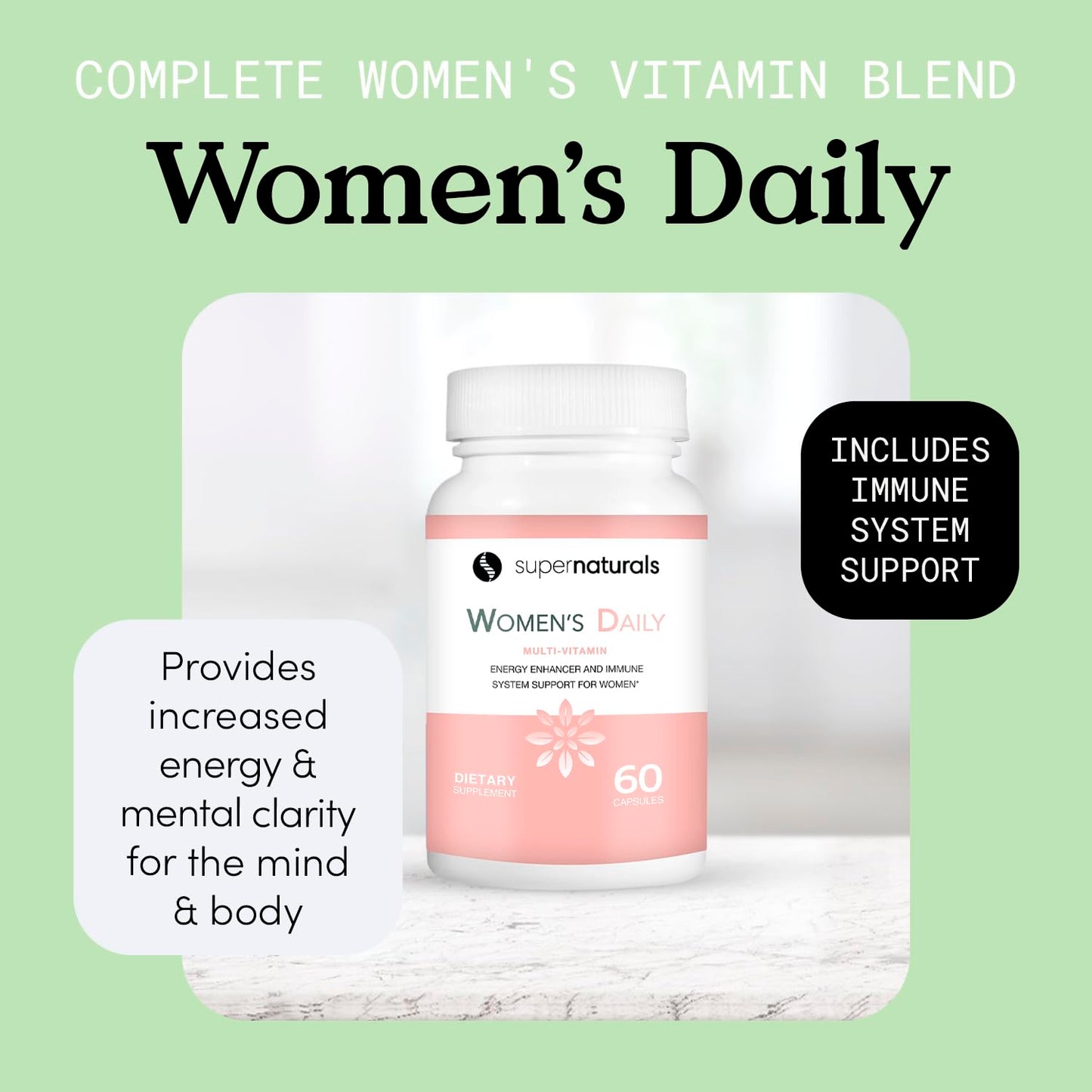 JLM NUTRITIONALS Multivitamin for Women Capsules, Immune Defense, Vegan, 60 Capsules