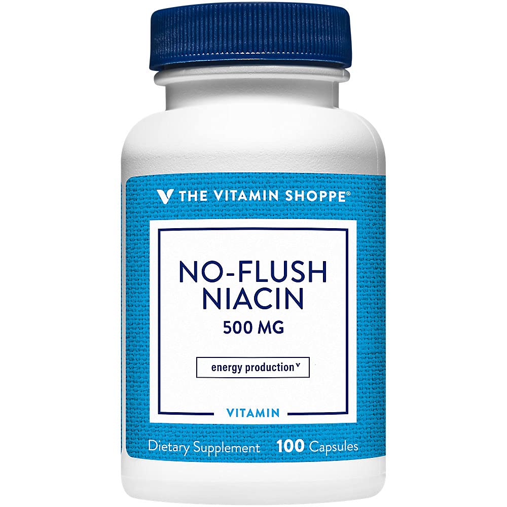 The Vitamin Shoppe No Flush Niacin 500mg Capsule, 100 Capsules