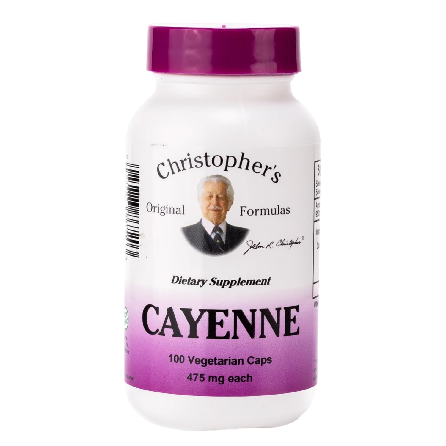 Christopher's Original Formulas Cayenne Capsules, 100 Capsules