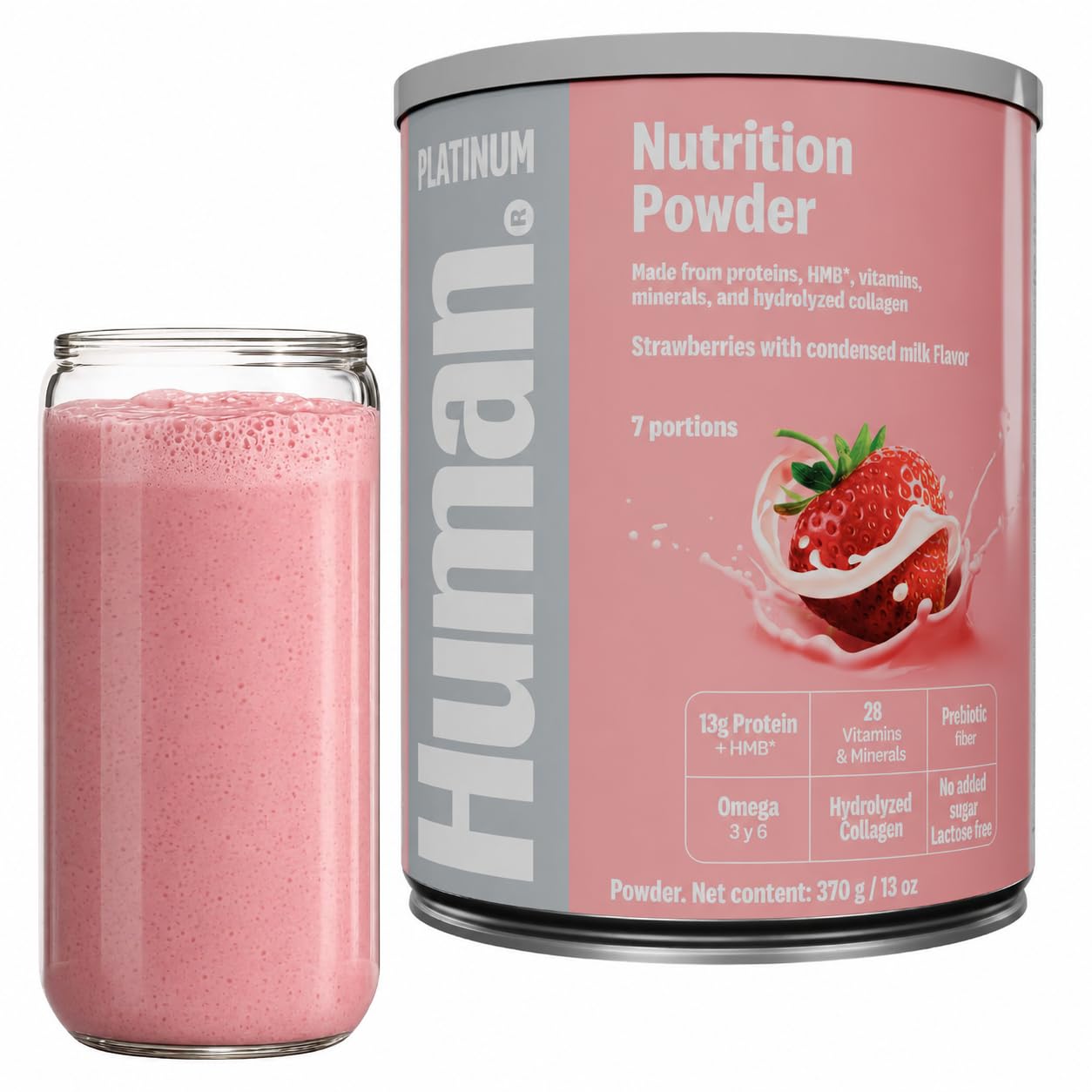 Human Platinum Beauty & Vitality Daily Wellness Nutritional Supplement Powder 13.1 oz