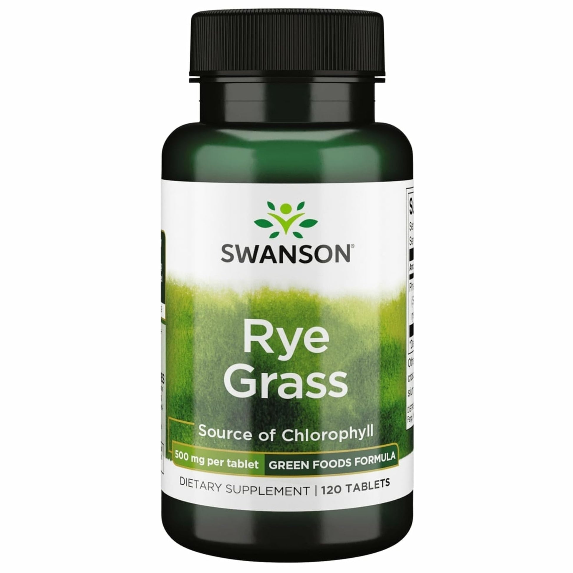 Swanson Rye Grass 500 mg Tablet, 120 Count