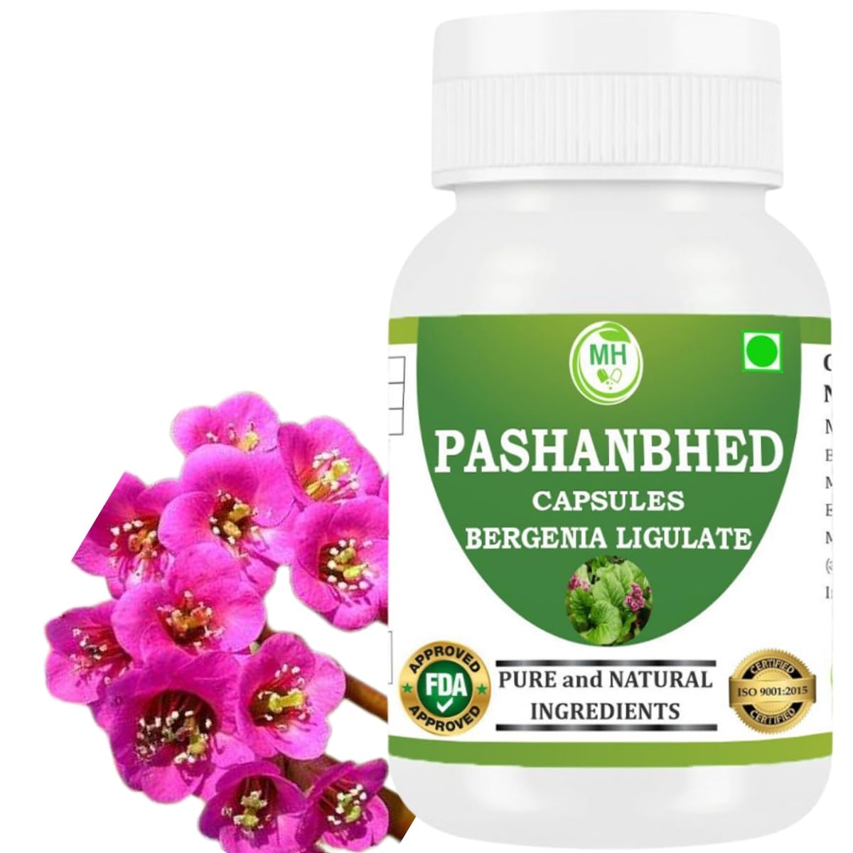 Morsan Healthcare Pashanbhed (Bergenia ligulata) Powder Capsules, 60 Veg Capsules