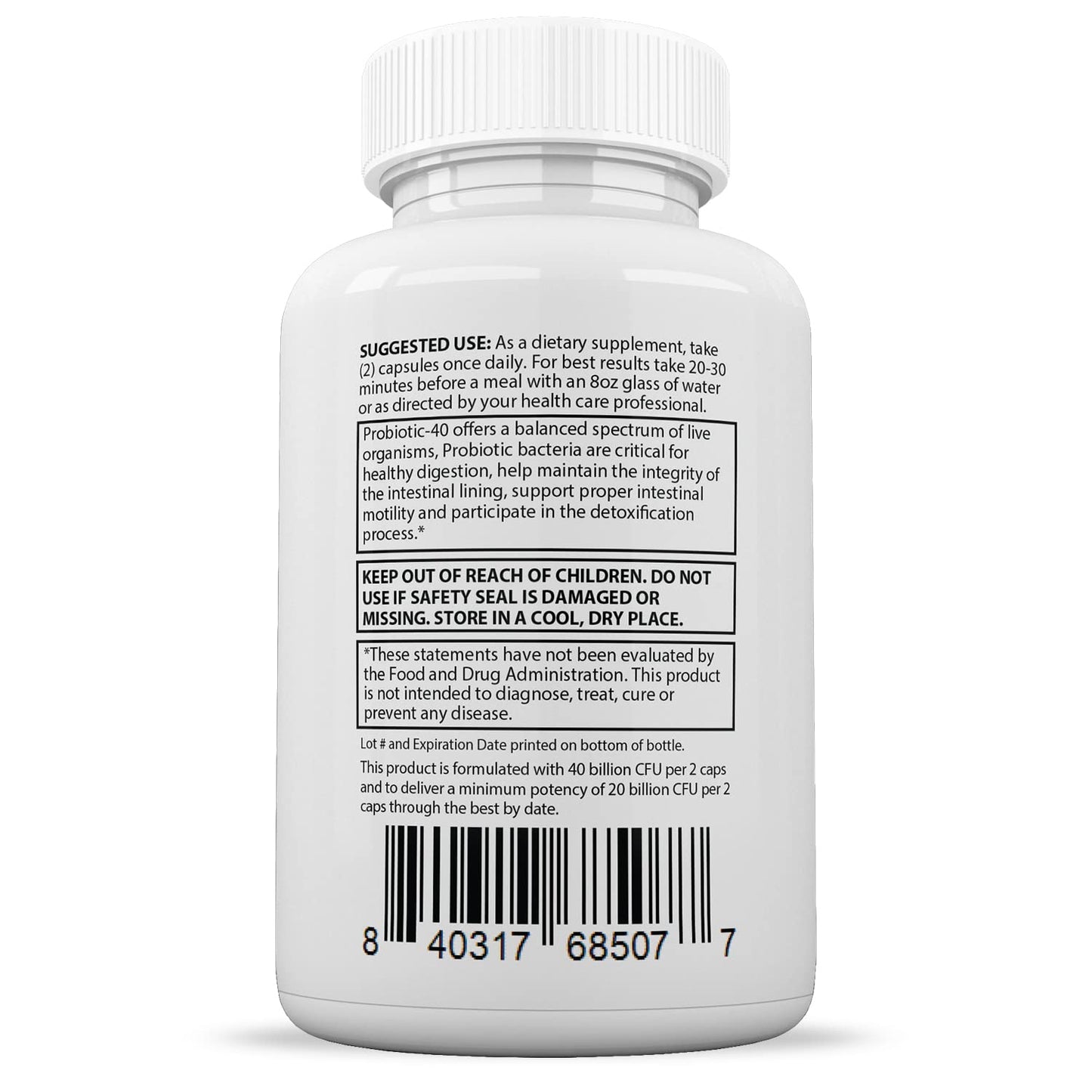 Justified Laboratories Best Breath Max 40 Billion CFU Probiotic Oral Support 60 Capsules
