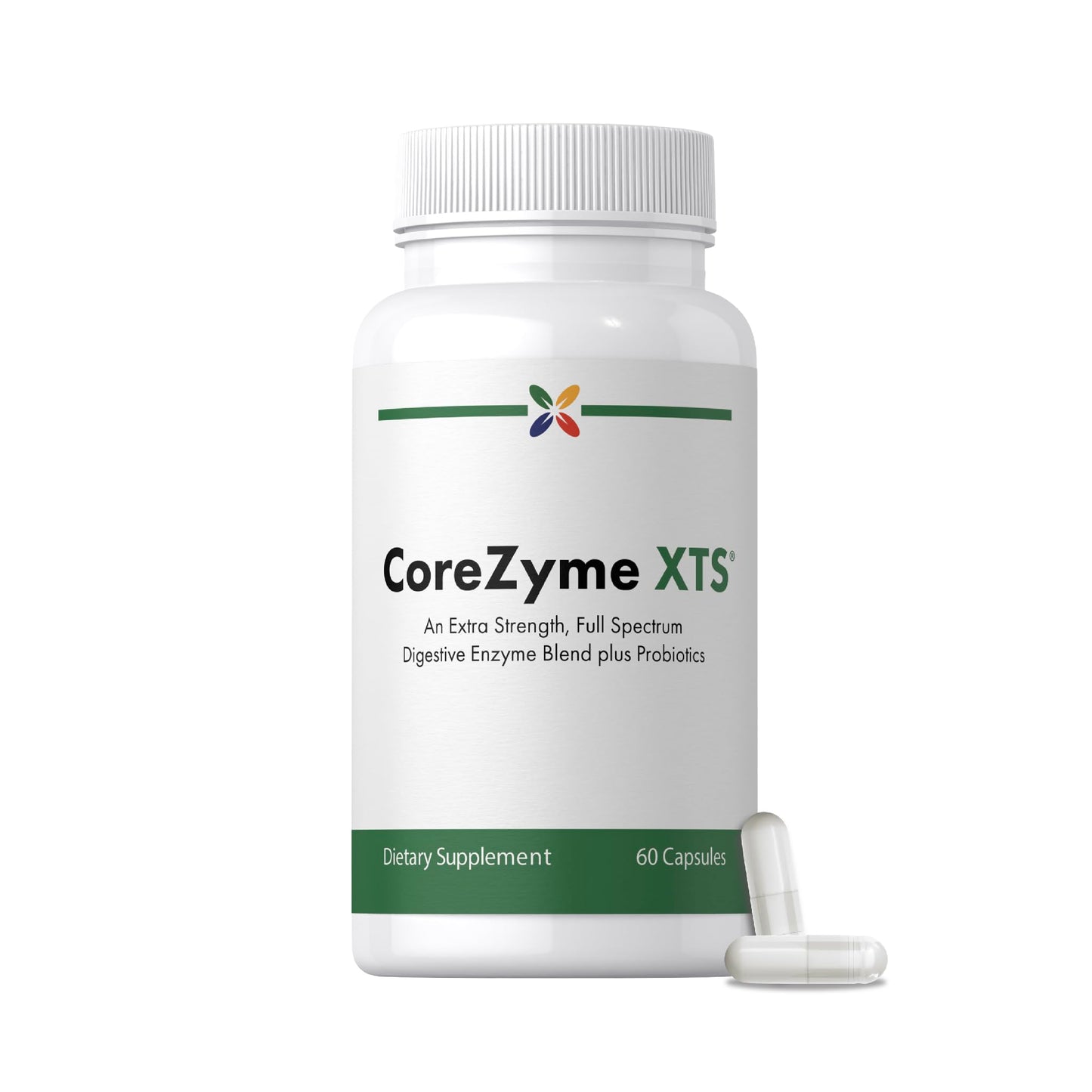 Stop Aging Now Digestive Enzymes Plus Probiotics Supplement CoreZyme Capsules 60 Count