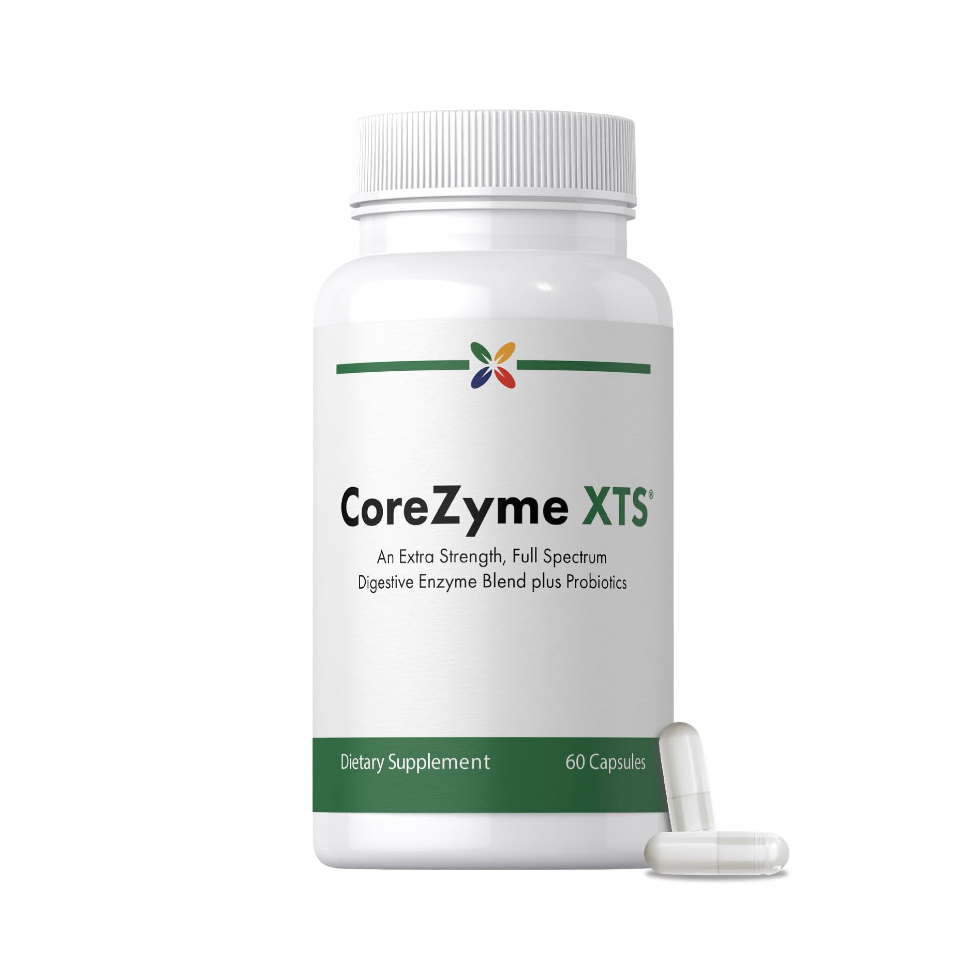 Stop Aging Now Digestive Enzymes Plus Probiotics Supplement CoreZyme Capsules 60 Count