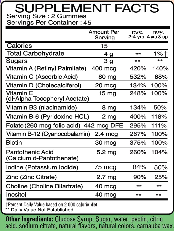 VitaVita Nutritions Kids Multivitamin Gummy 90 Count