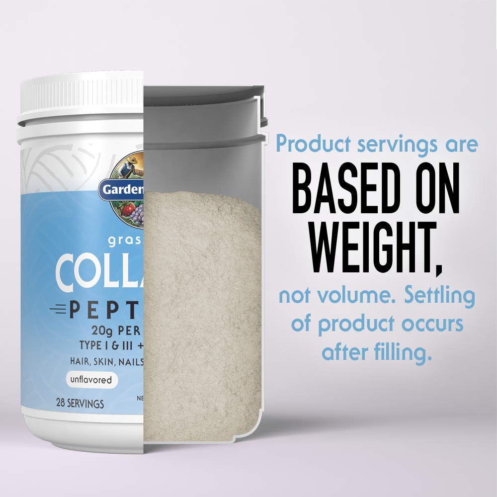 Garden of Life Grass Fed Collagen Peptides Powder, Unflavored, 9.87 Ounce