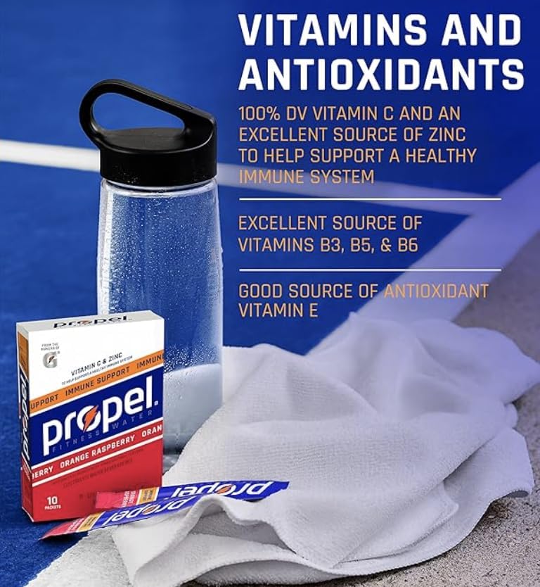 STAW Nutrition Propel Zero Sugar Electrolyte Powder Packets, Berry Flavor, 0.9 oz Pack of 10