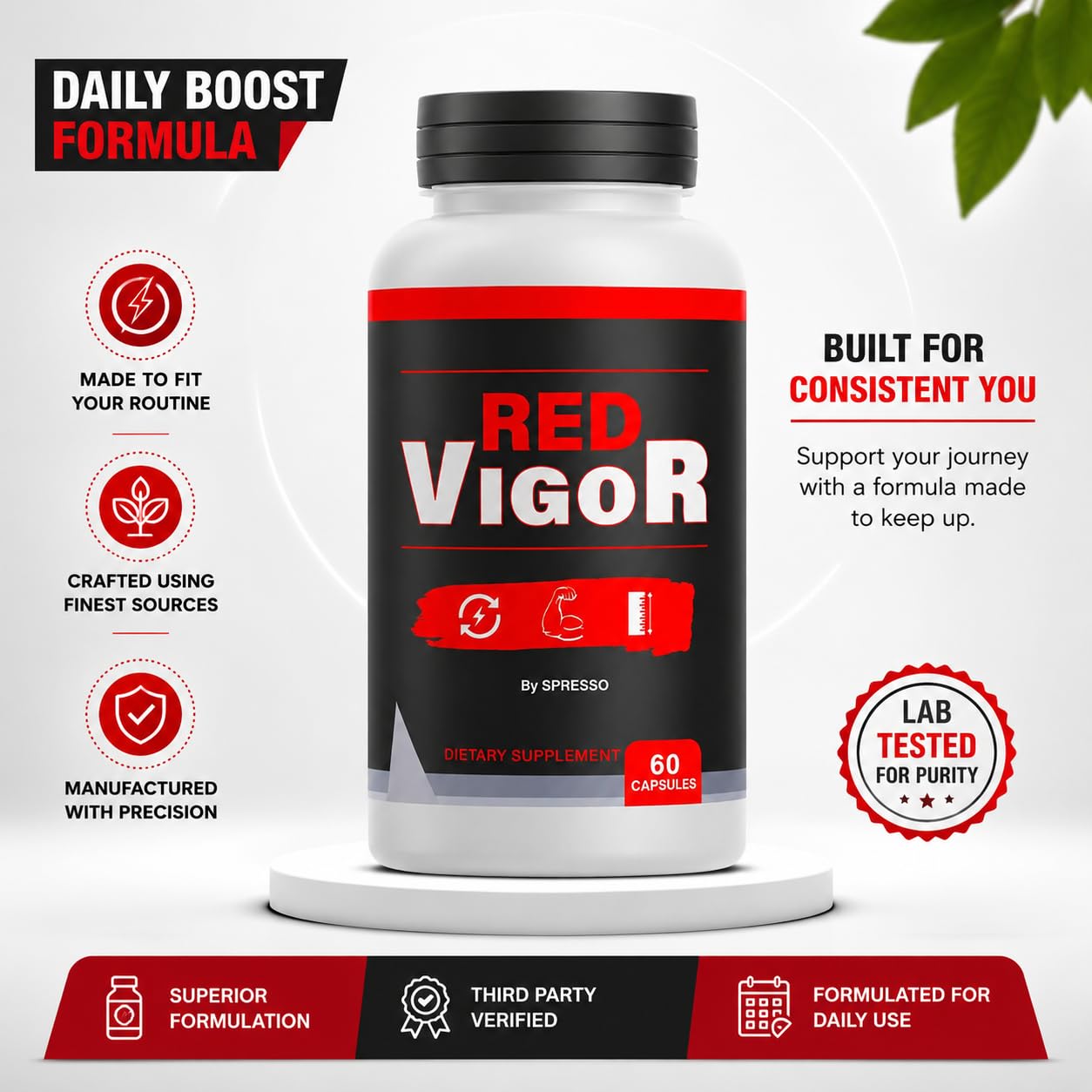 SPRESSO Red Vigor Capsules 60 Count