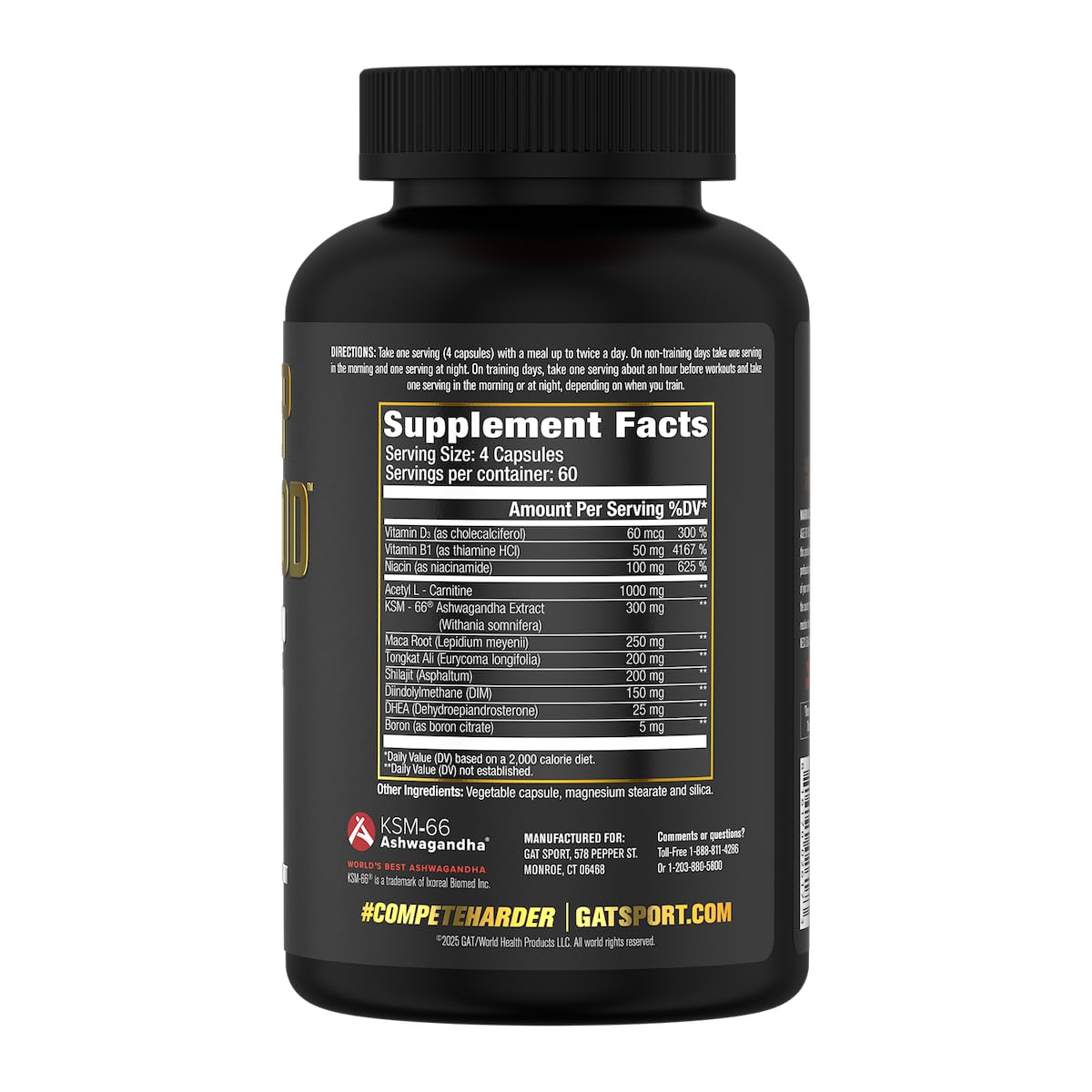 GAT SPORT Deep Wood Libido & Testosterone Booster Powder 26.4 oz
