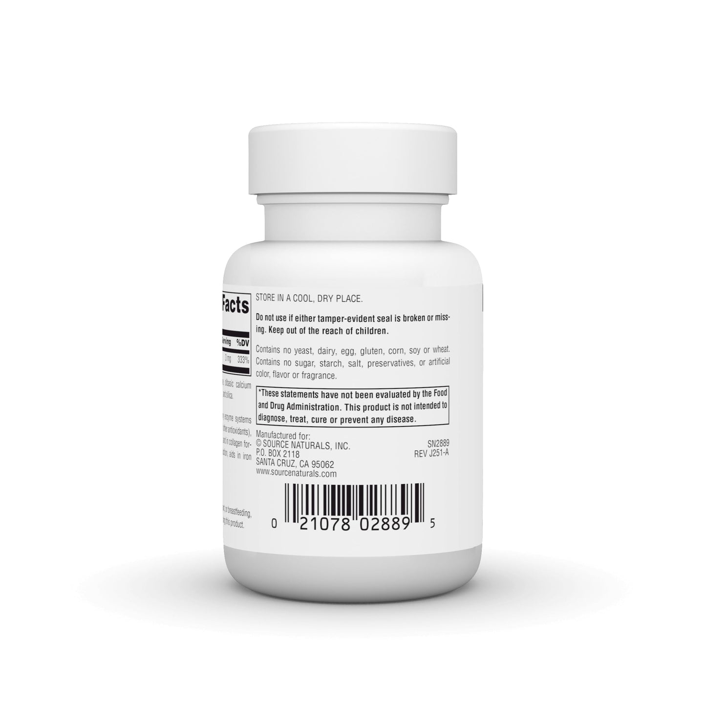 Source Naturals Copper 3 mg Tablet, 120 Tablets