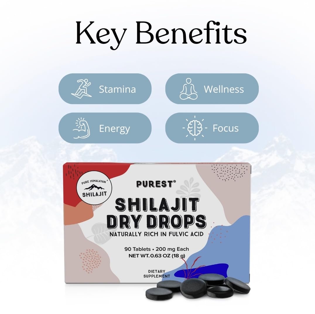Pure Himalayan Shilajit 90 Tablets