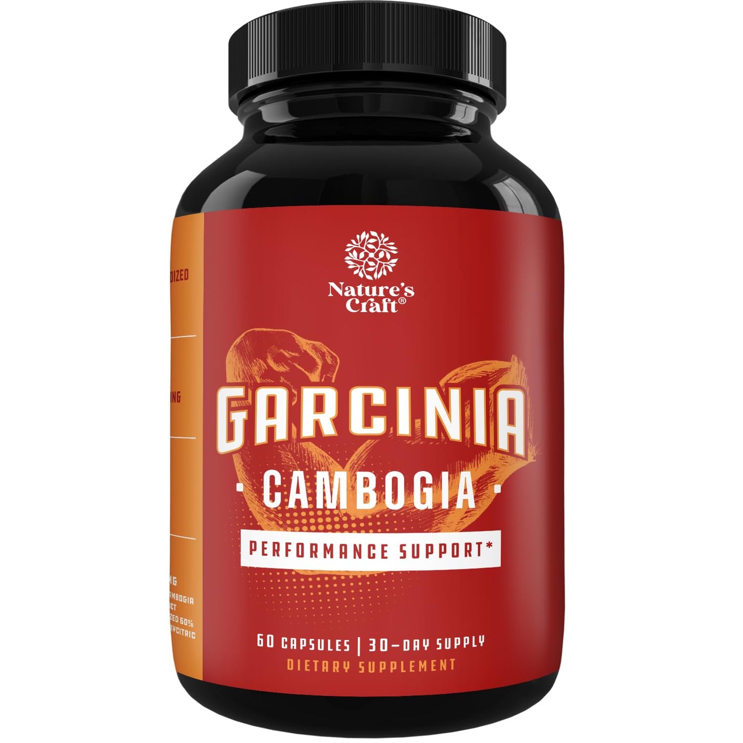Natures Craft Garcinia Cambogia Extract Capsules with 60% HCA, Non-Stimulant Weight Support Supplement with Hydroxycitric Acid & Chromium for Balance, Energy & Metabolism Support, 60 Count