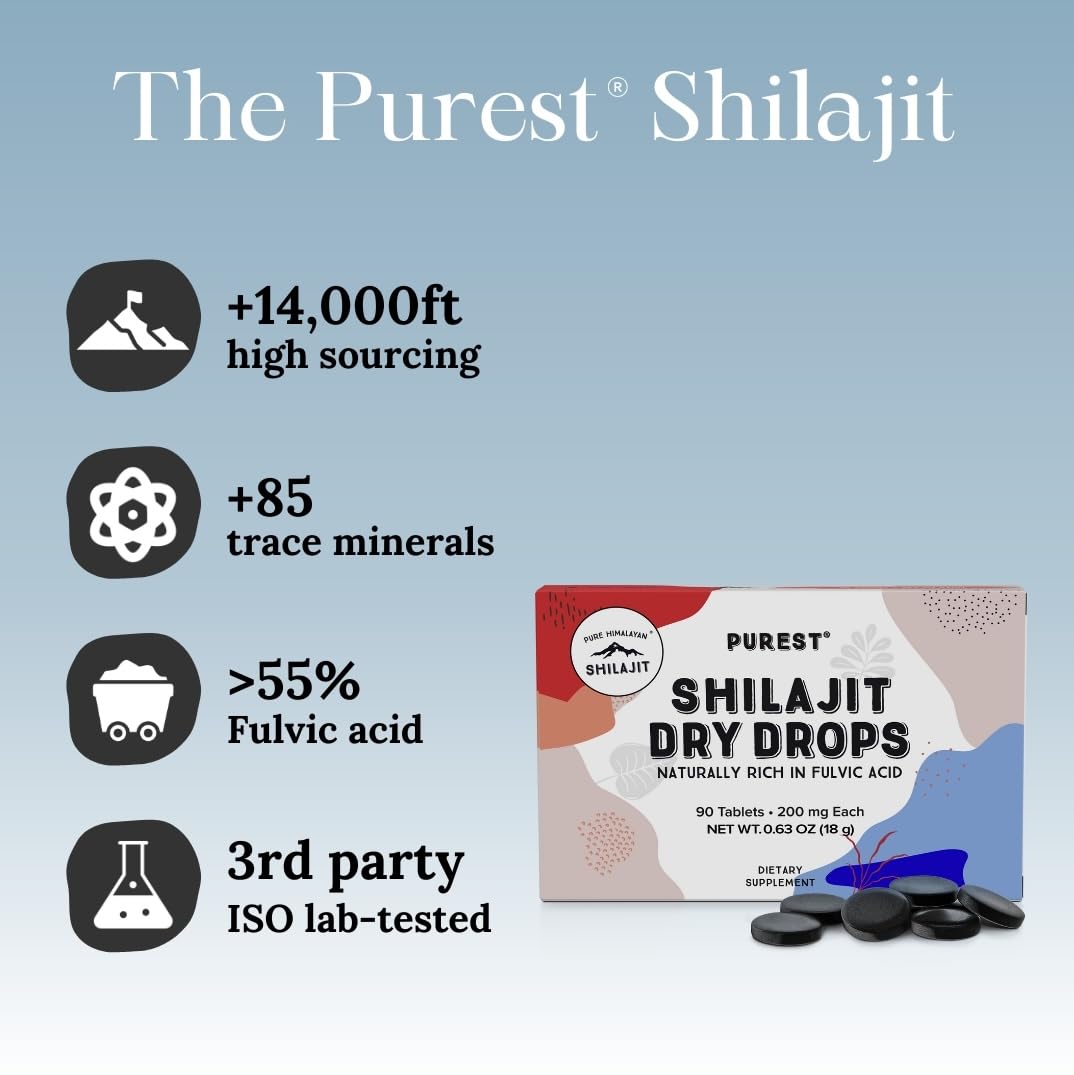 Pure Himalayan Shilajit 90 Tablets