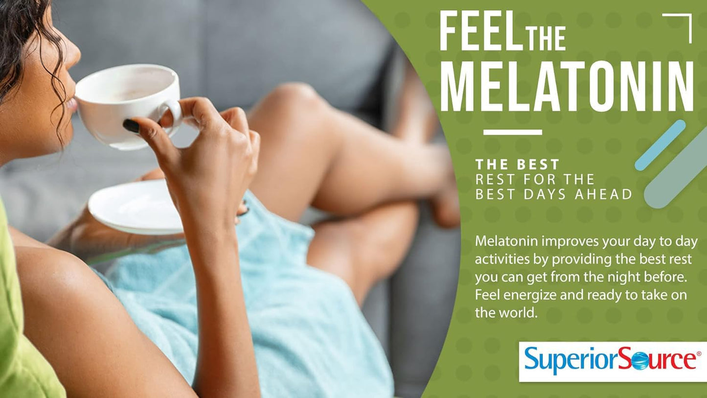 Superior Source Calming Formula L-Theanine Melatonin Under The Tongue Quick-Dissolve MicroLingual Tablets, 120 Tablets