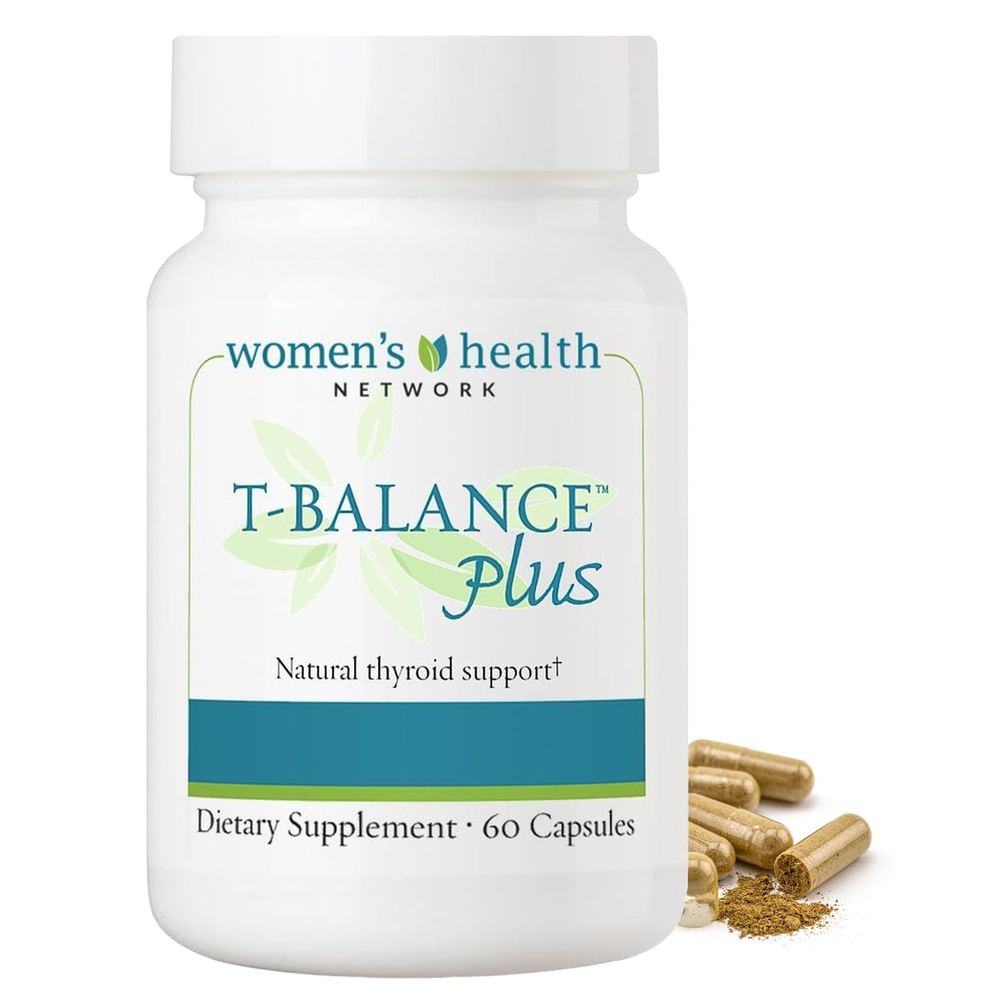 Women's Health Network T-Balance Plus Herbal Thyroid Support for Women, Thyroid Metabolism Supplement with Selenium, Iodine and Ashwagandha, Natural Thyroid Support Capsule 60 Count