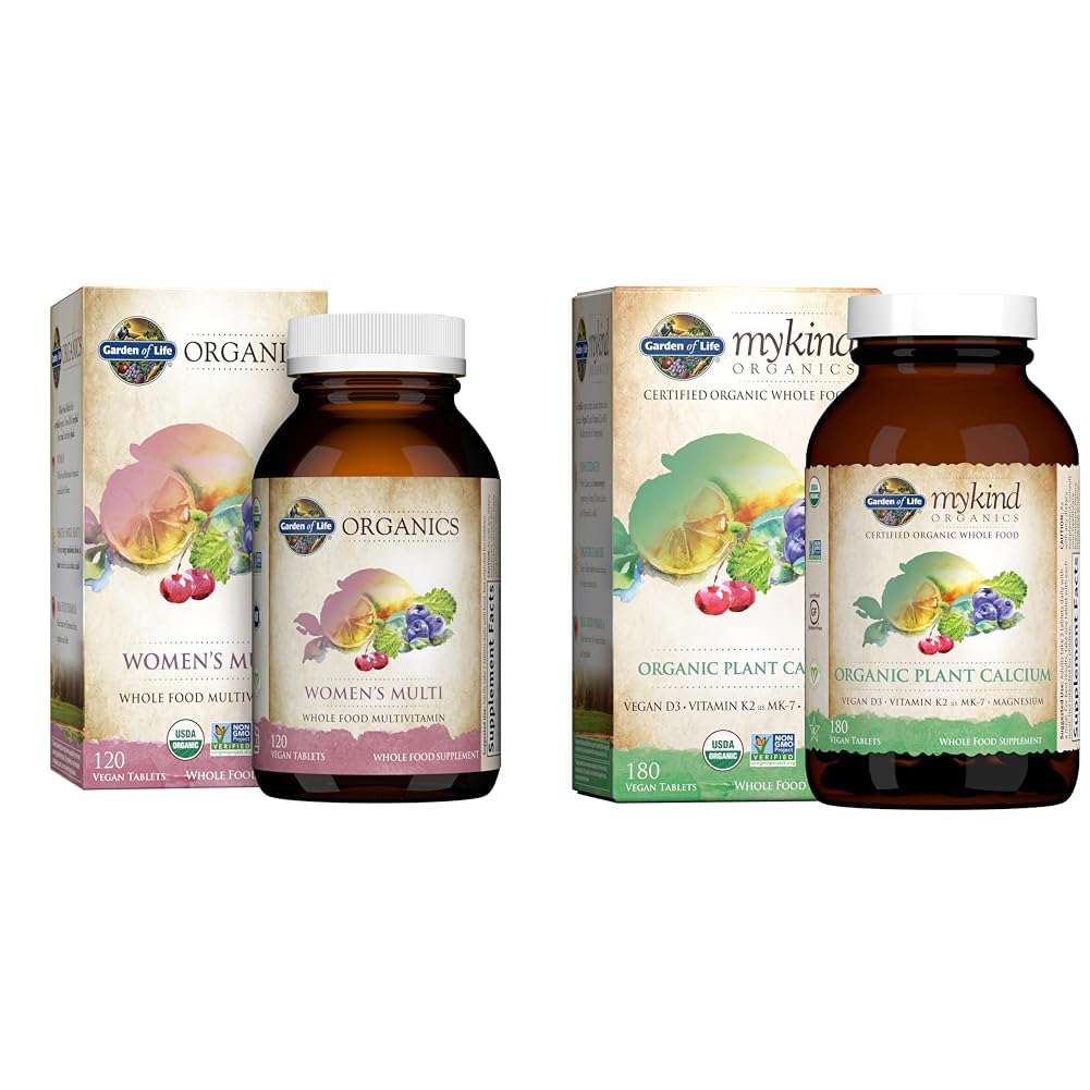 Garden of Life Women's Multivitamin and Plant Calcium with Vitamin D3 and K2, 300 Tablets
