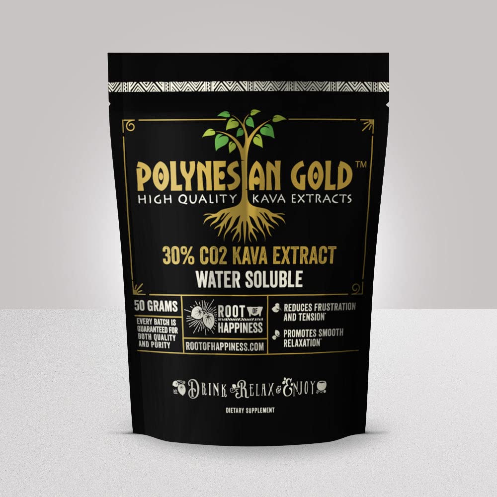 Root of Happiness Polynesian Gold Water Soluble CO2 Kava Extract Capsules, 1 Capsule
