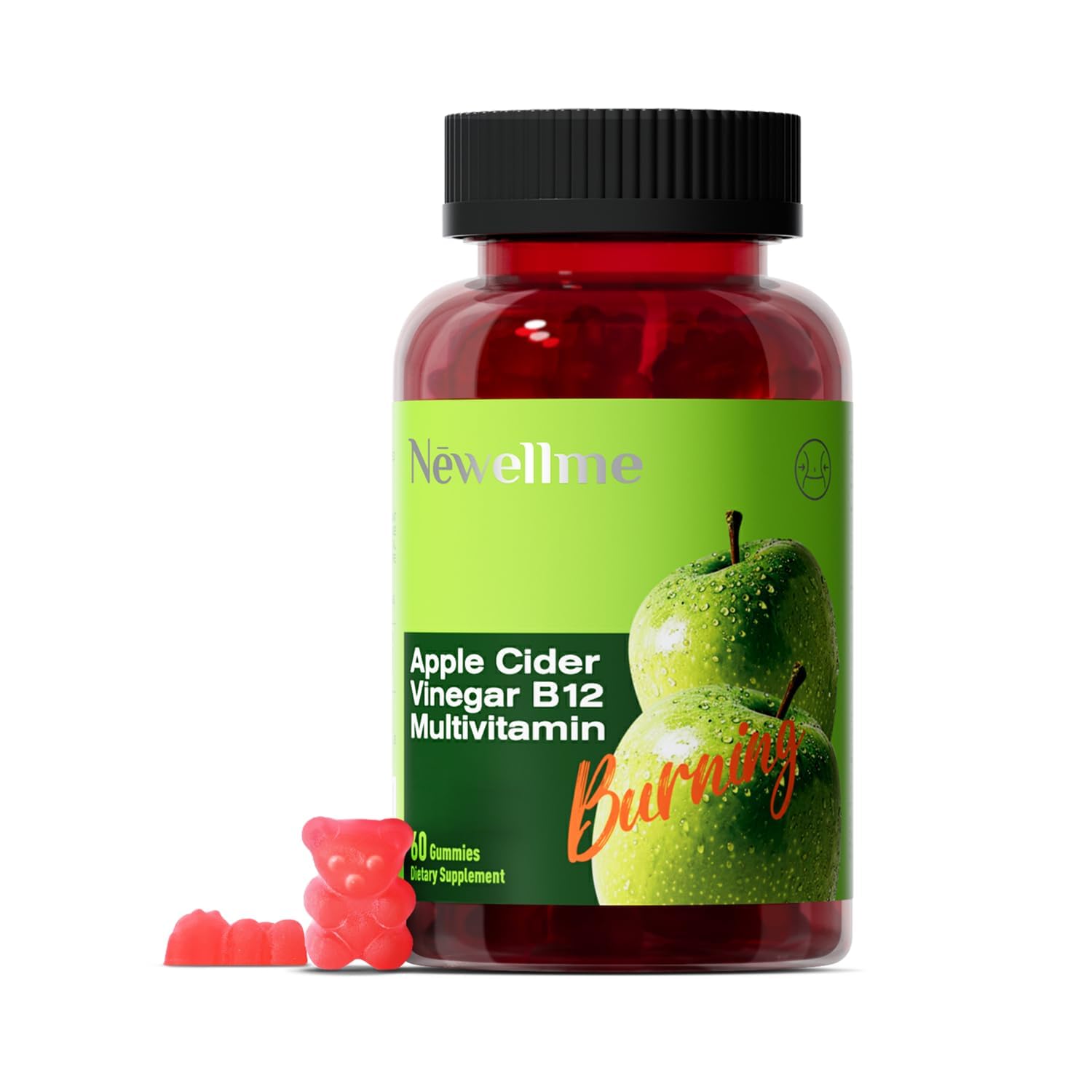 Montue Apple Cider Vinegar B12 Multivitamin Gummies 60 Count