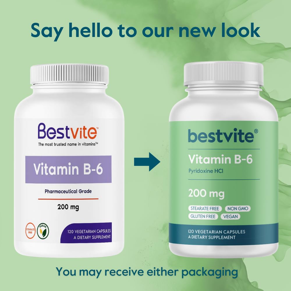 BESTVITE Vitamin B-6 200mg Capsule, 240 Capsules