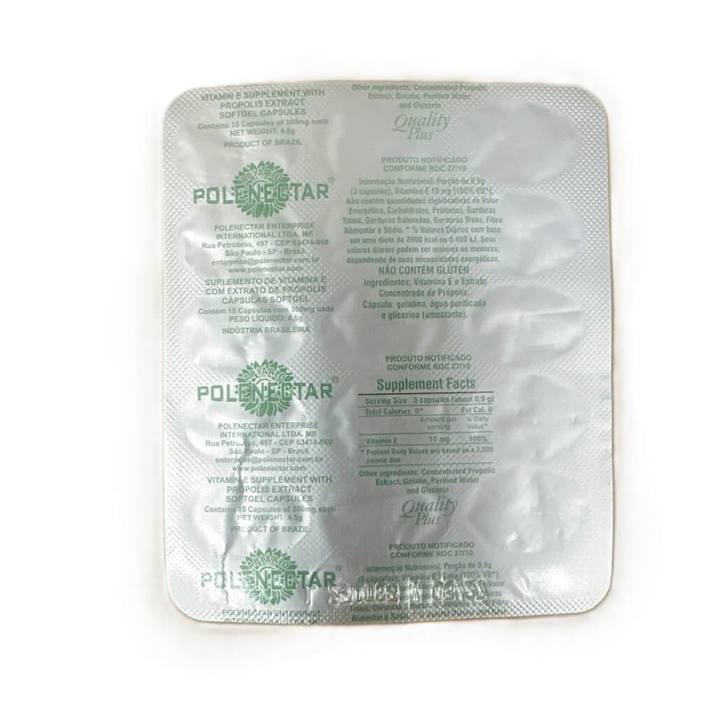 Apiario Polenectar Brazil Green Bee Propolis 300 mg Softgels 60 Count