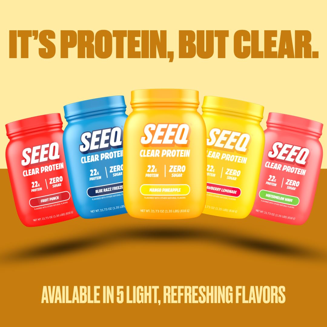 SEEQ Clear Protein Powder Mango Pineapple - 22 Servings