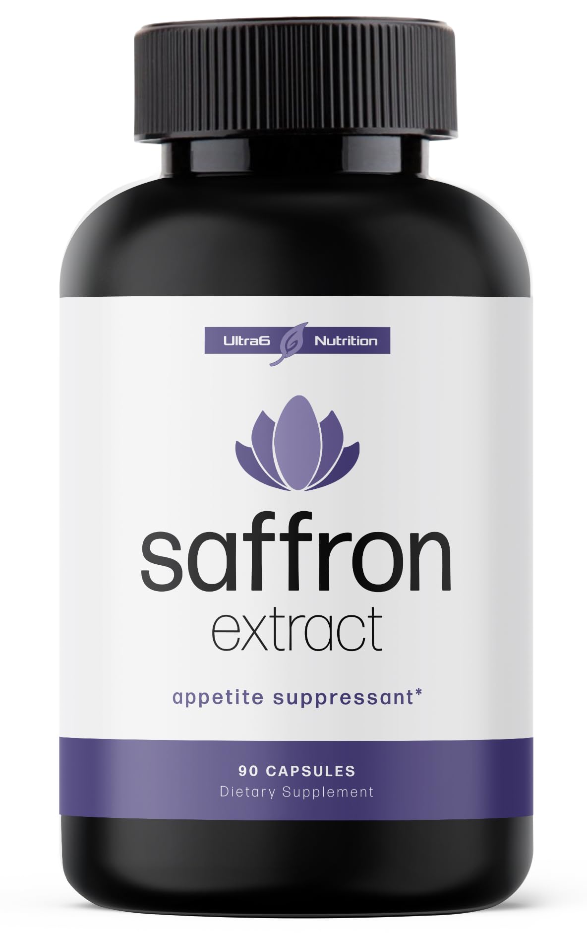 Ultra6 Nutrition Pure Saffron Extract Appetite Suppressant Capsule 90 Count