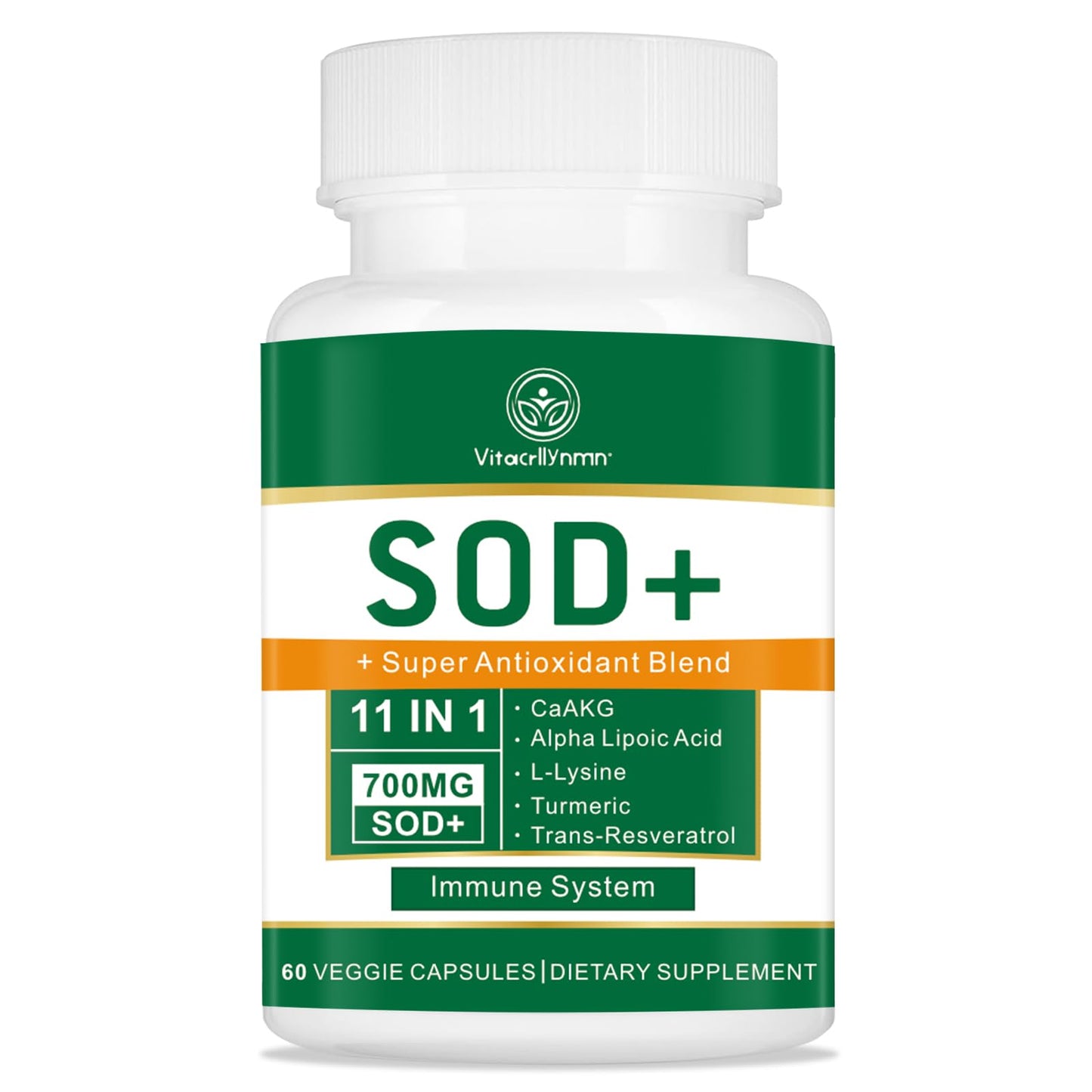 VITACRLLYNMN 700mg Sod Superoxide Dismutase Capsule, 60 Capsules