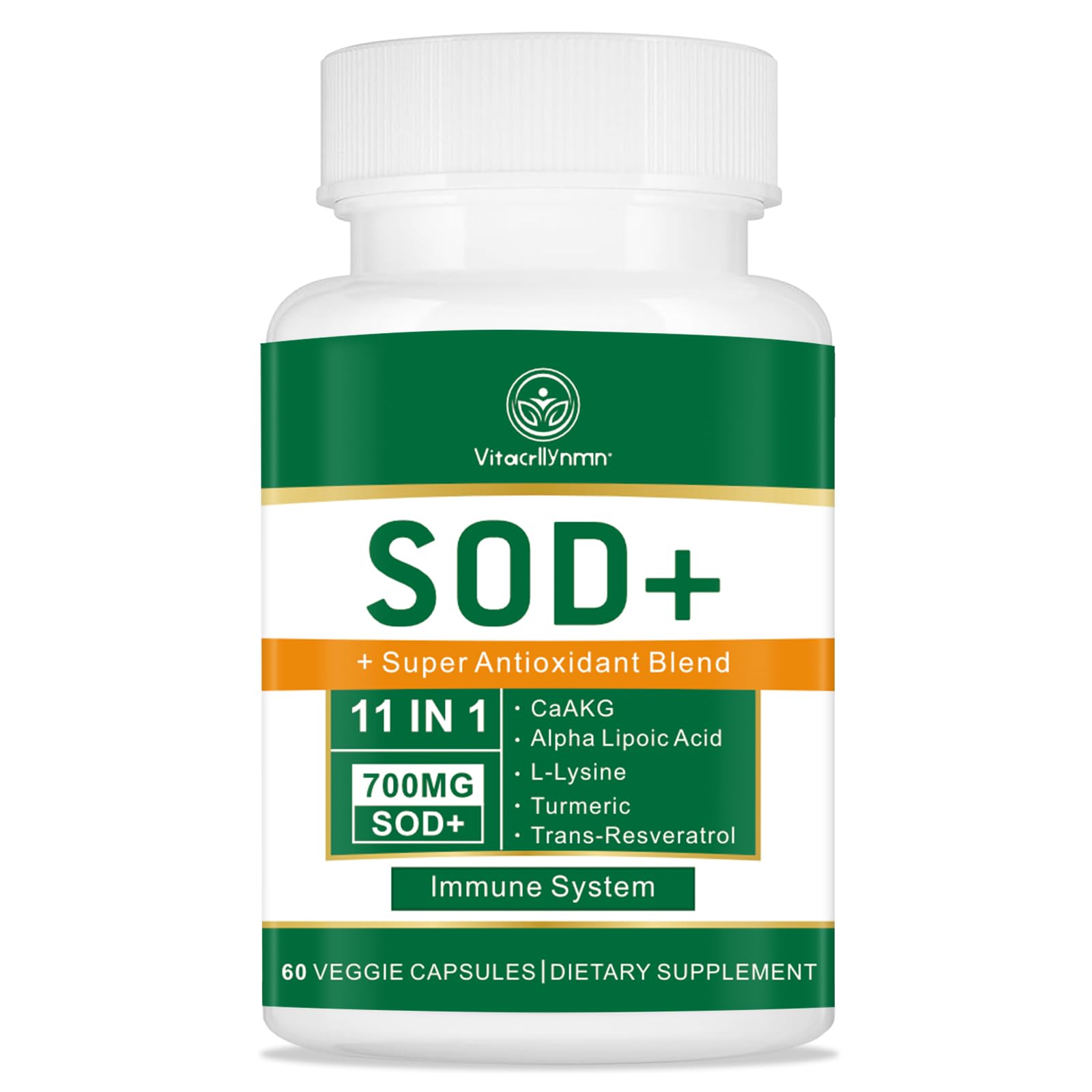 VITACRLLYNMN 700mg Sod Superoxide Dismutase Capsule, 60 Capsules