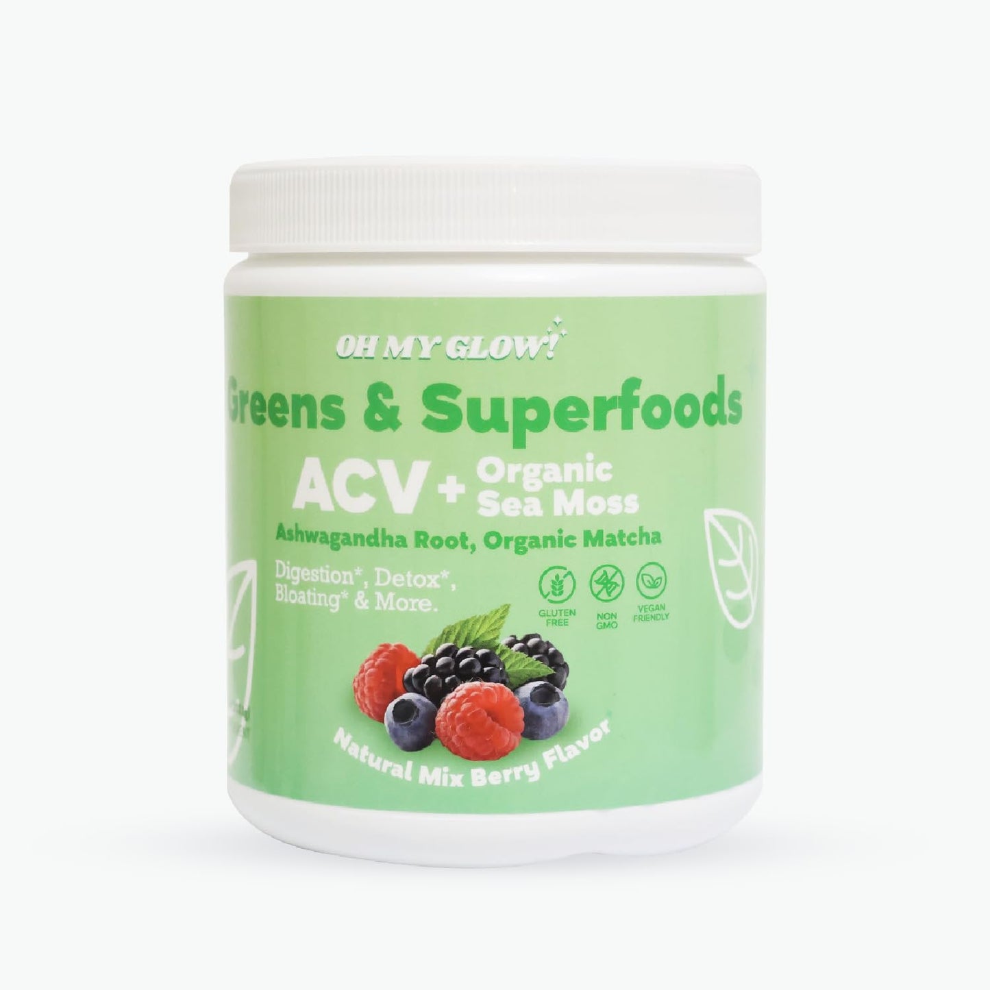 Oh My Glow! Super Greens Powder 7.16 Ounce