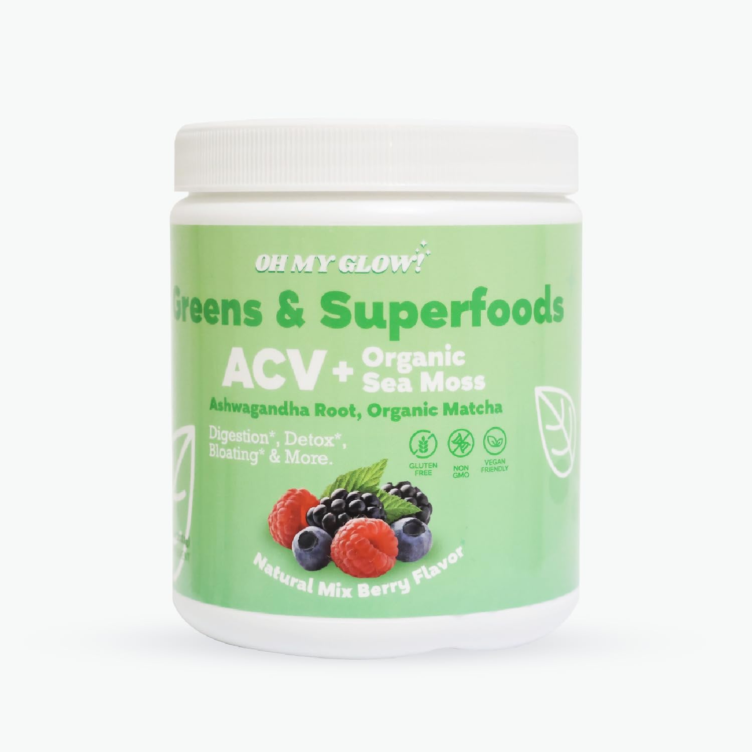 Oh My Glow! Super Greens Powder 7.16 Ounce