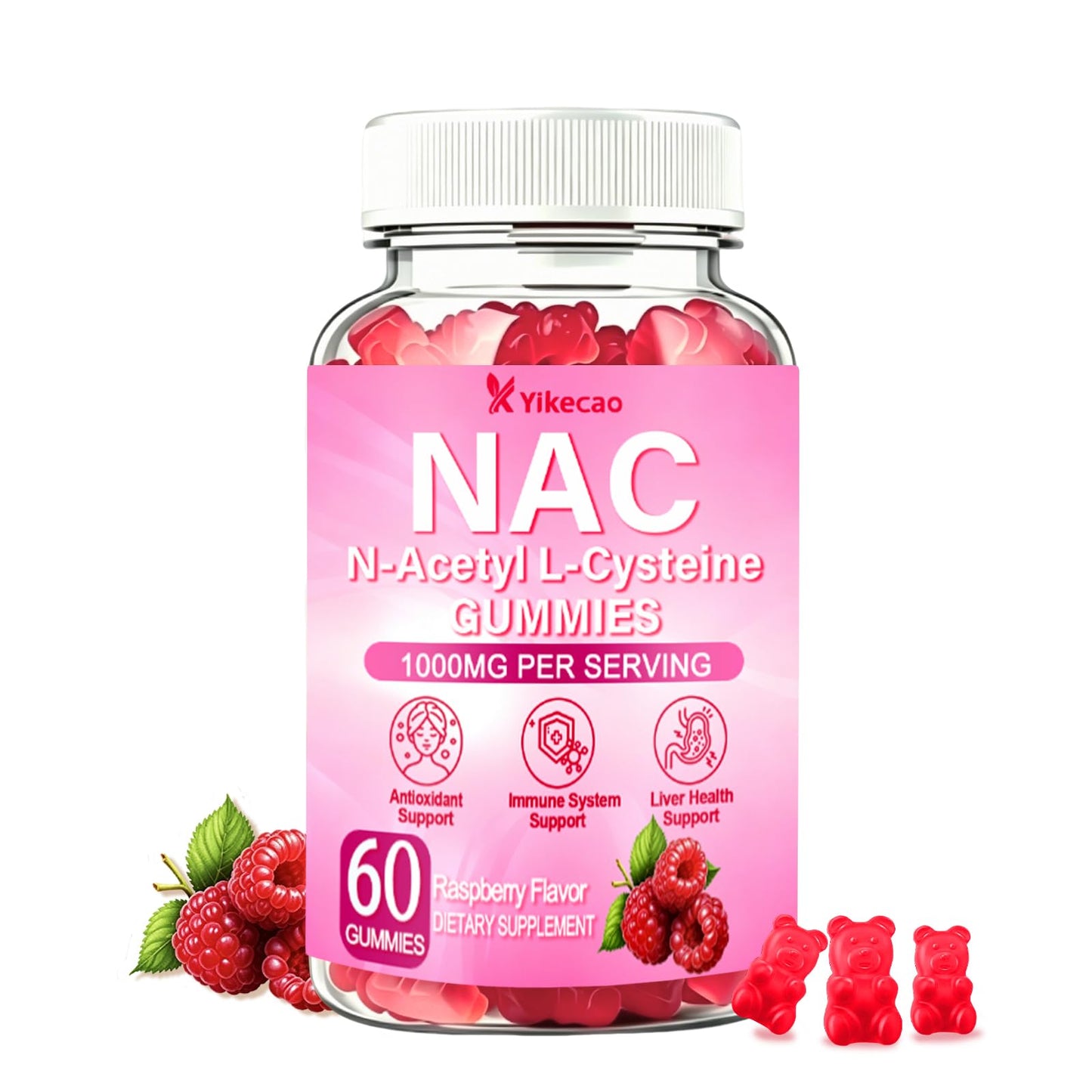 Yikecao NAC Gummies 60 Count
