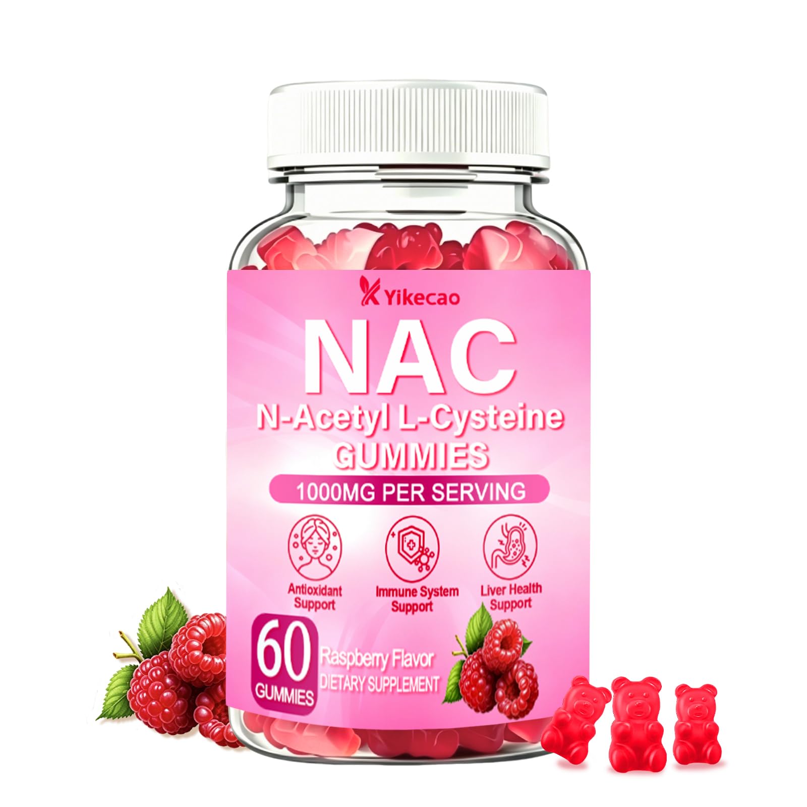 Yikecao NAC Gummies 60 Count