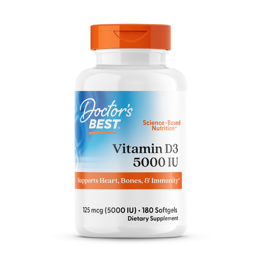 Doctor's BEST Vitamin D3 5000IU Softgel 180 Count