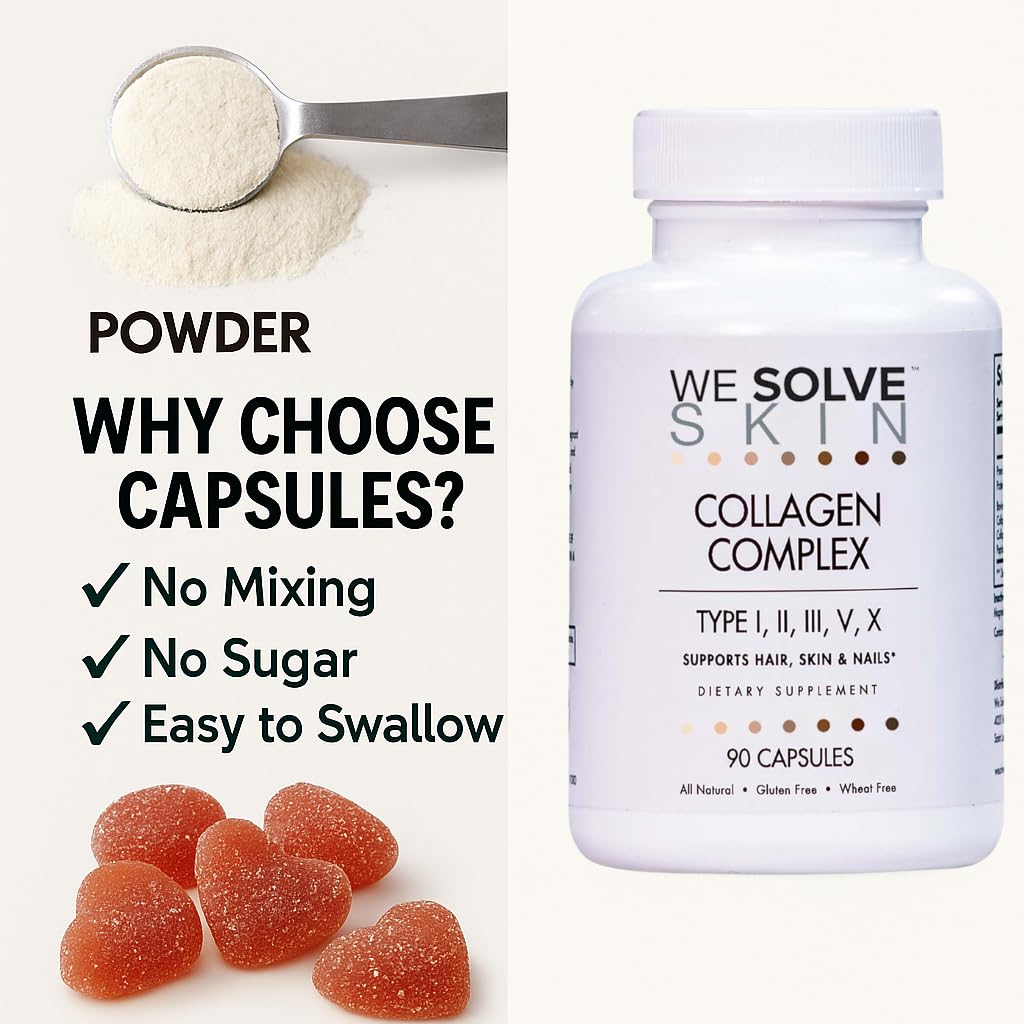 We Solve Skin Multi Collagen Peptides Capsules 90 Count