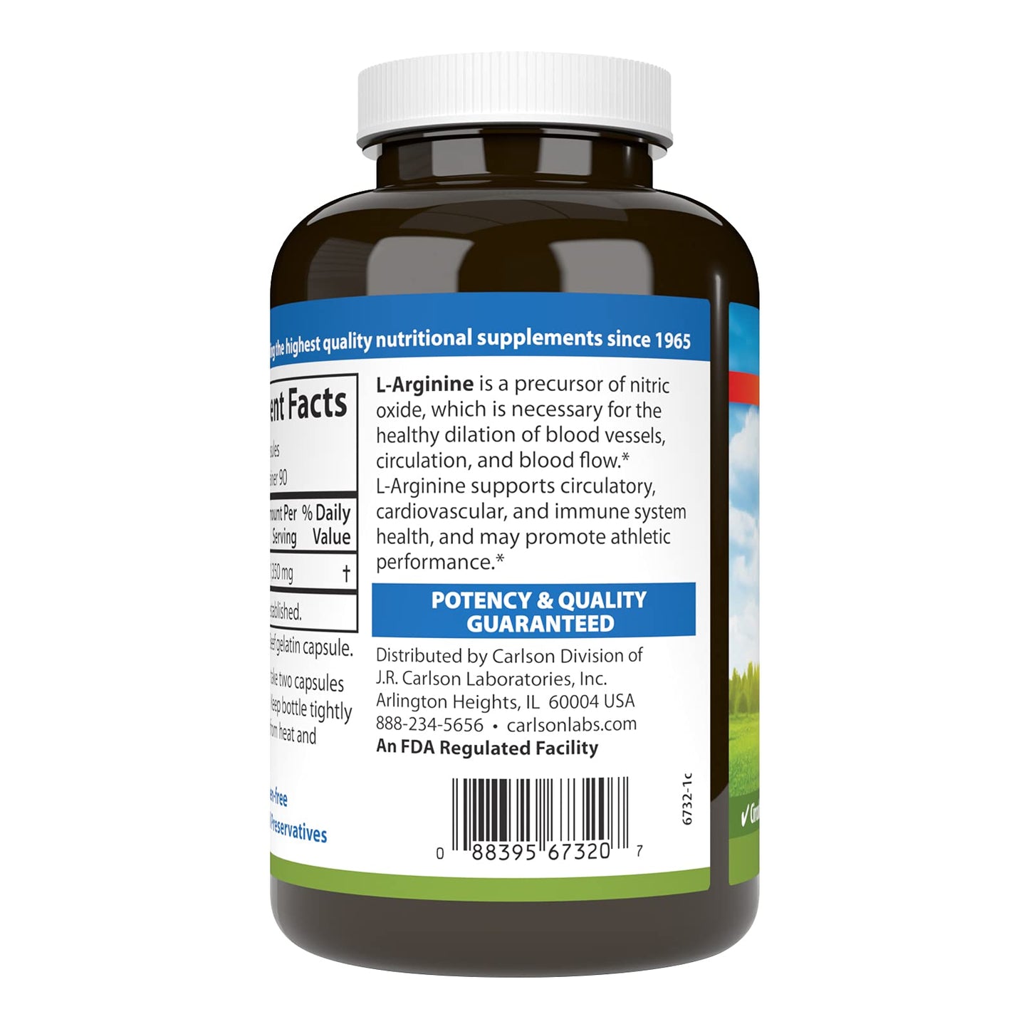 Carlson L-Arginine 675 mg, 180 Capsules