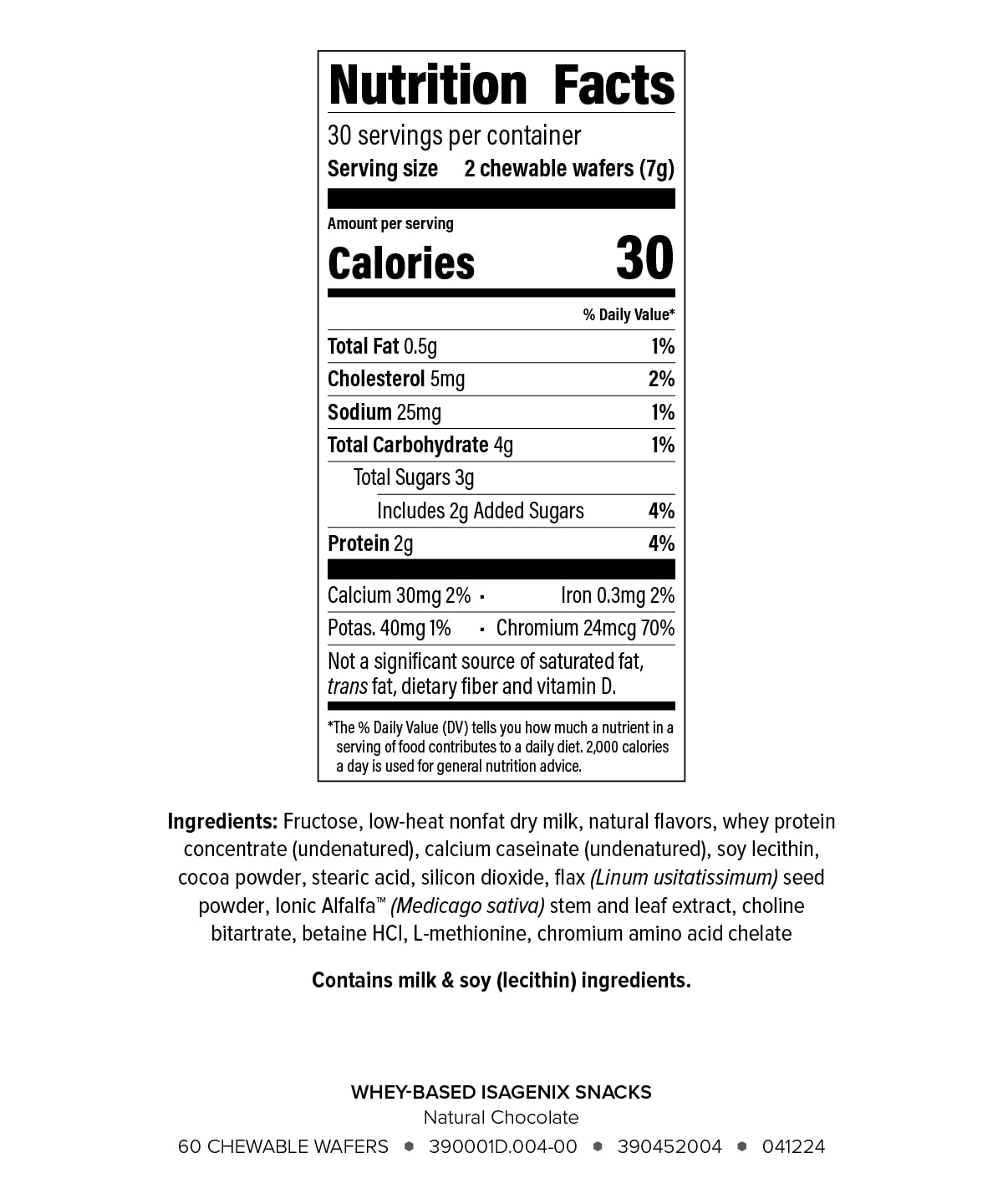 Isagenix Snacks Whey-Based Snack Chewable 60 Count